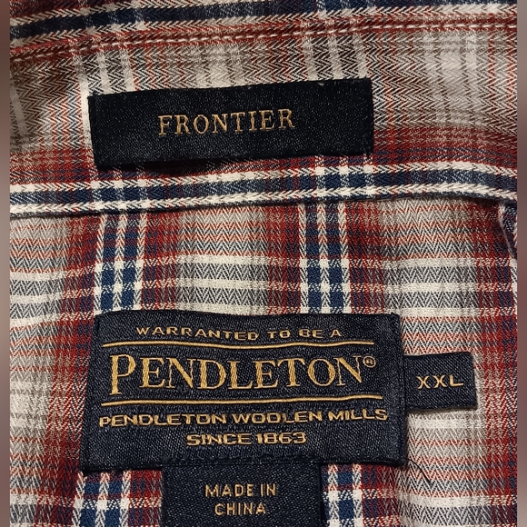 Pendleton Frontier Men Shirts Plaid SzXXL Classic Snap Button Dawn Westernwear - Picture 6 of 13